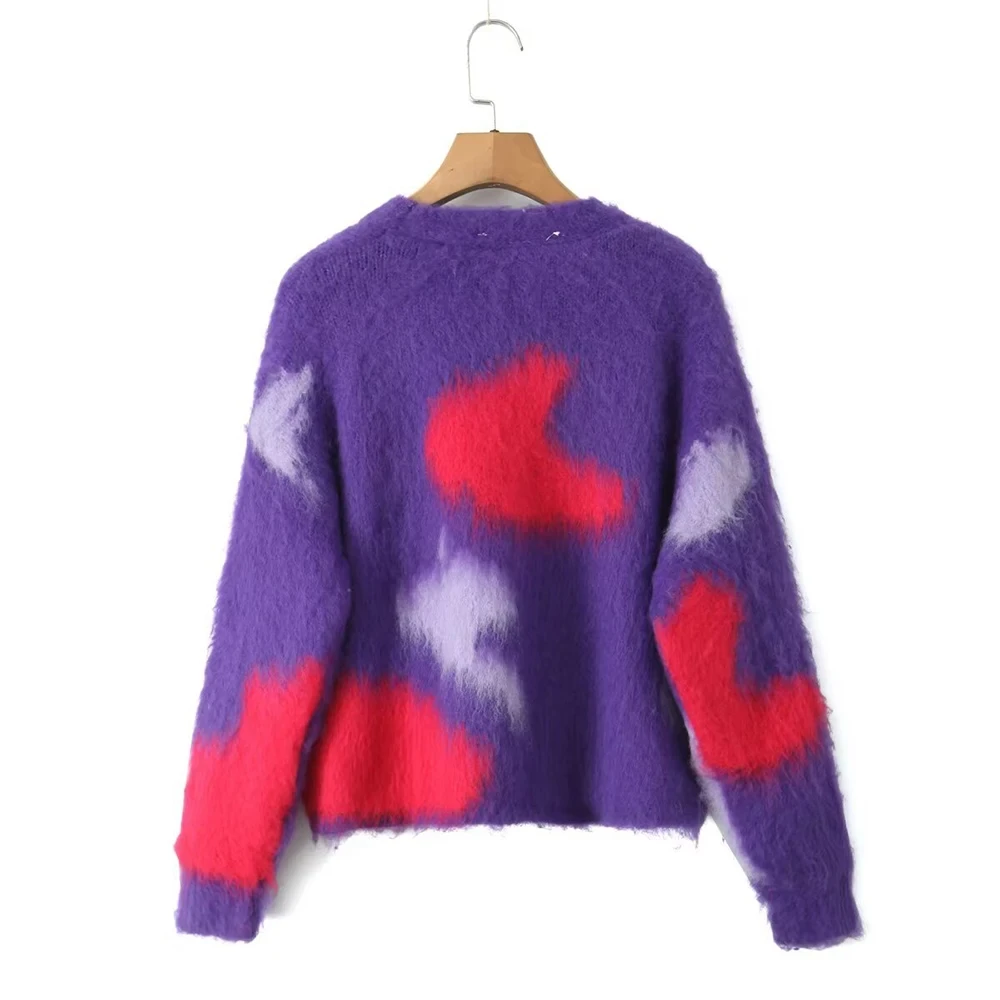 Cardigan Women Panelled Sweater Autumn Winter - Image 2