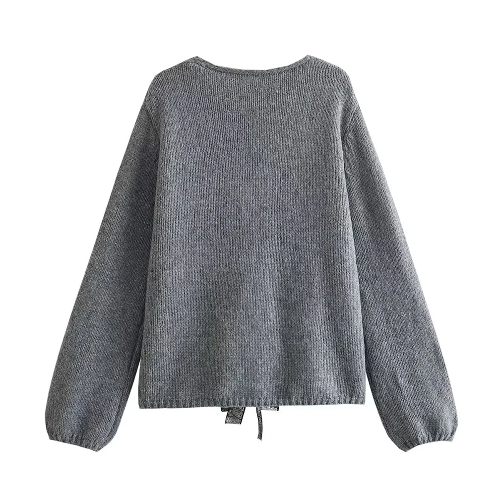 Knitted Cardigan for Womens V-neck Warm - Image 2