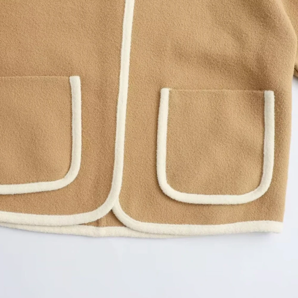 Coat Women Knitted Cardigan Autumn Winter O-neck Jackets - Image 6