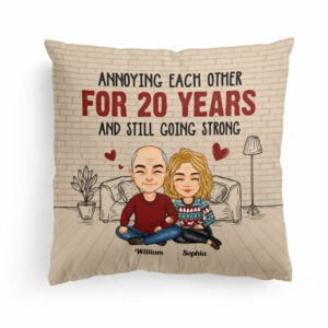 Annoying Each Other For Many Years – Personalized Pillow –  Anniversary Gift For Couples, Husband Wife