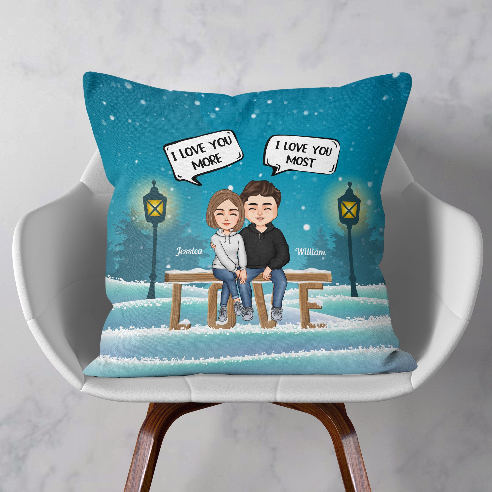 I Love You Forever – Personalized Pillow – Christmas, Anniversary Gift For Couple, Husband, Wife, Boyfriend, Girlfriend - Image 2