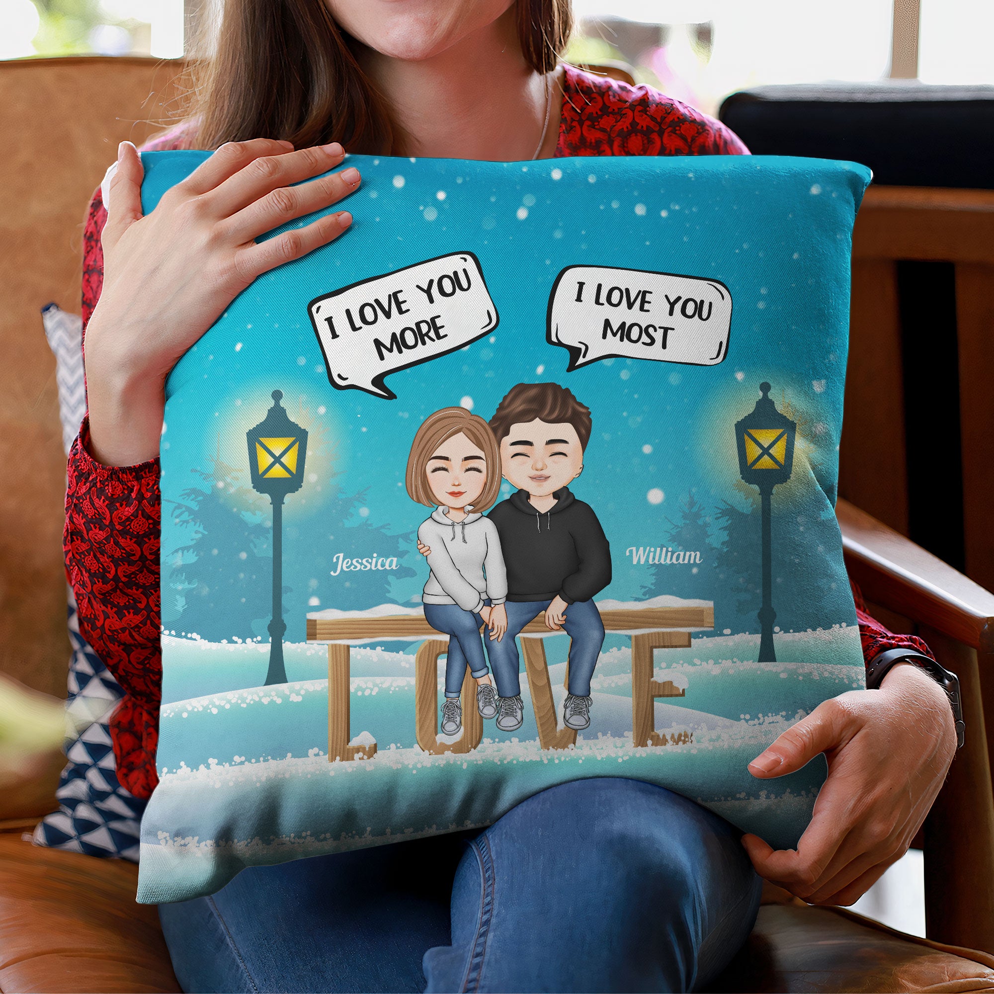 I Love You Forever – Personalized Pillow – Christmas, Anniversary Gift For Couple, Husband, Wife, Boyfriend, Girlfriend - Image 3