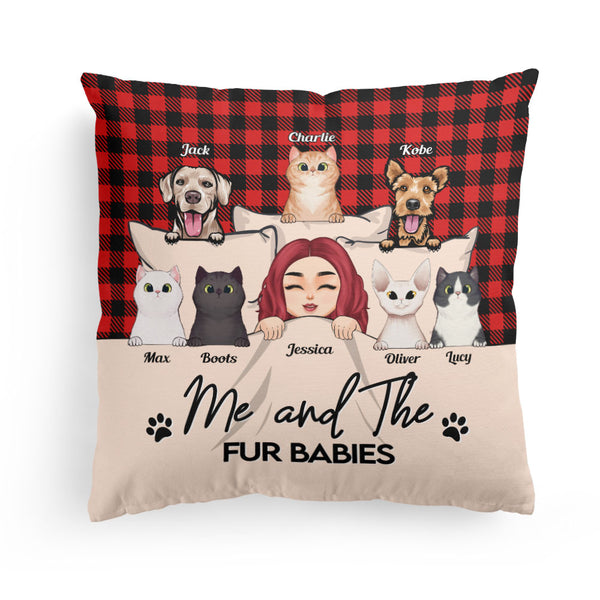 Me And The Fur Babies – Personalized Pillow – Loving, Funny, Home Decor Gift For Pet Lovers, Cat & Dog Person, Fur Mom, Fur Dad - Image 4