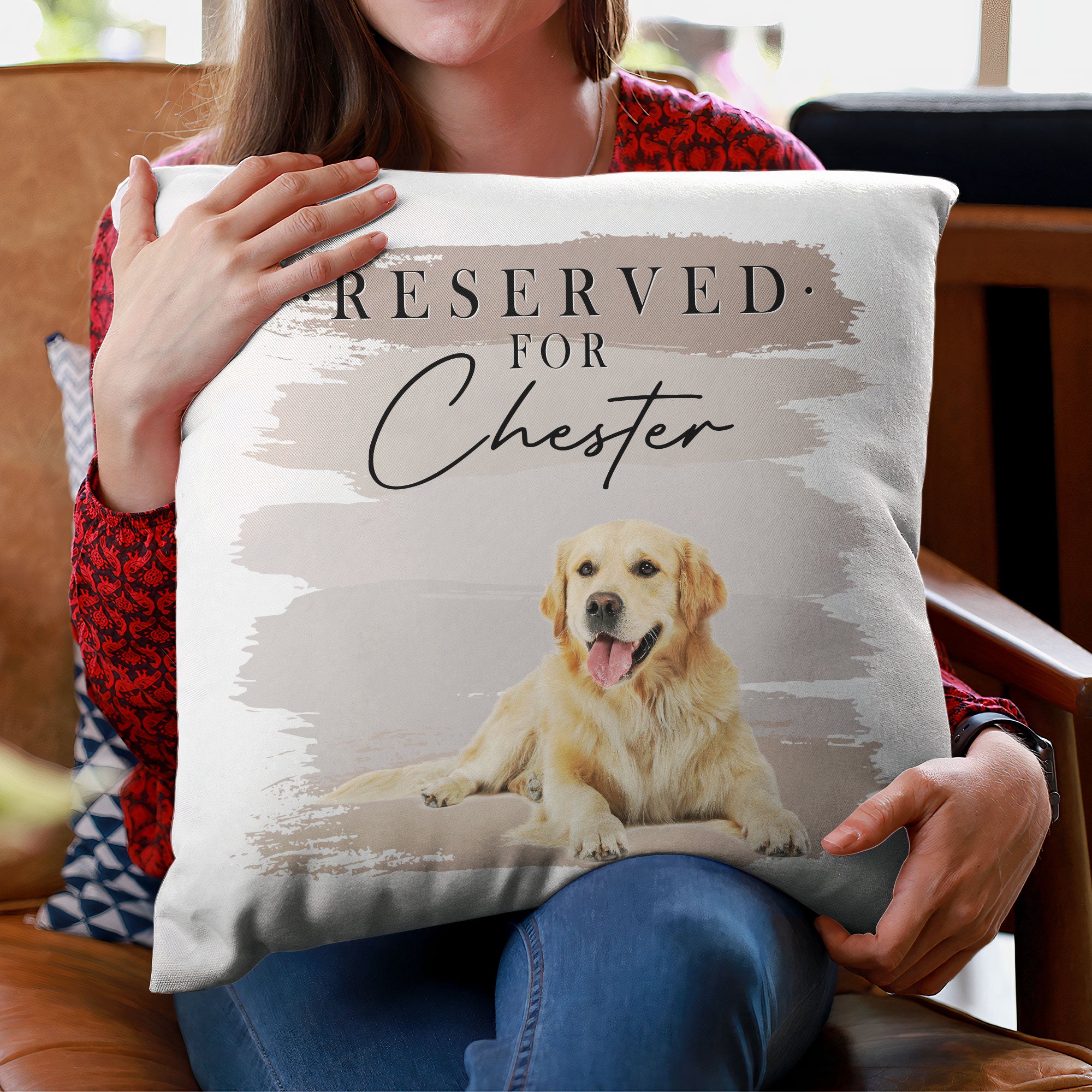 Reserved For The Dog – Personalized Pillow – Birthday, Loving Gift For Dog Mom, Dog Dad, Cat Mom, Cat Lover, Dog Lover, Pet Owners - Image 3