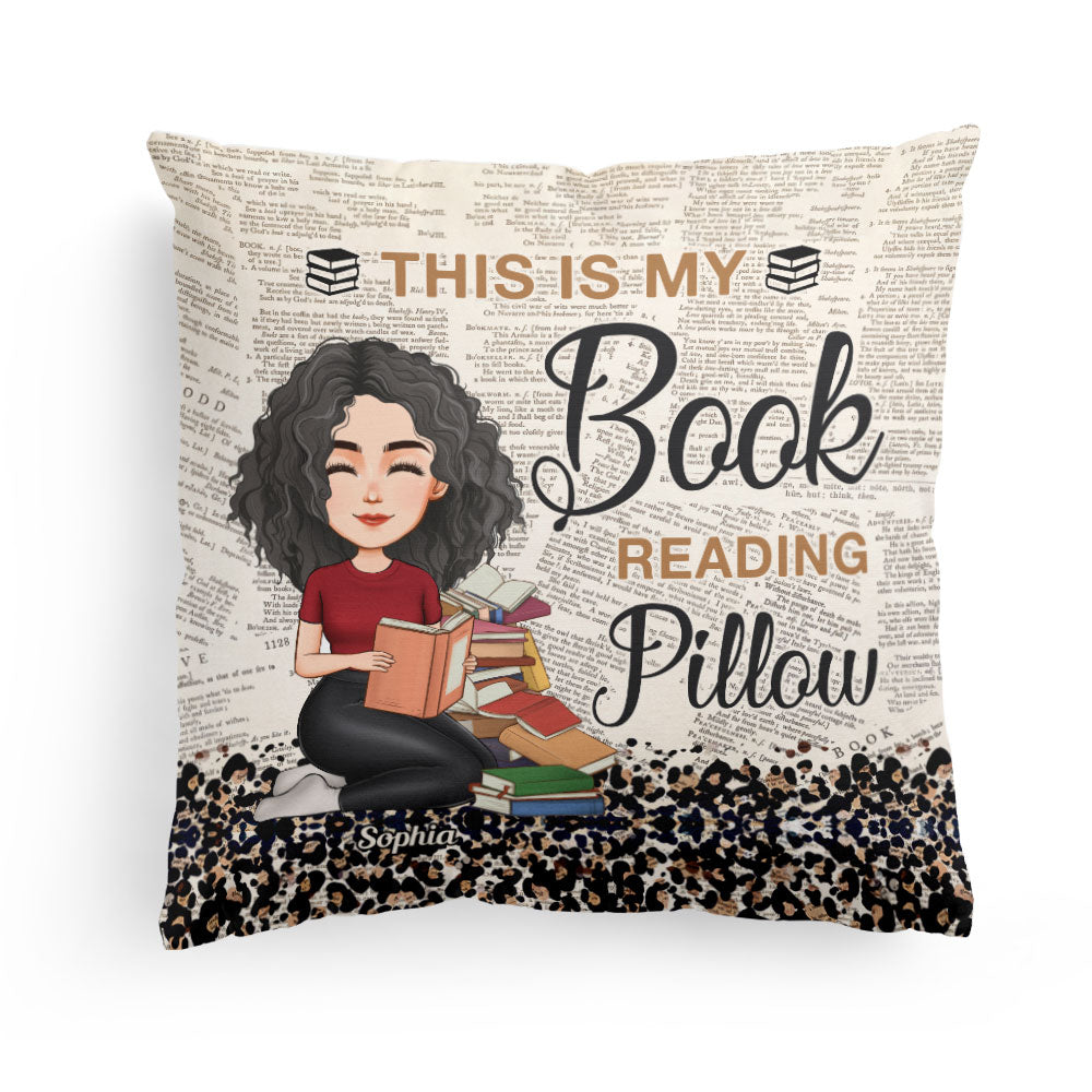 This Is My Book Reading Pillow – Personalized Pillow – Birthday Christmas Gift For Book Lovers, Gift For Besties, Sister