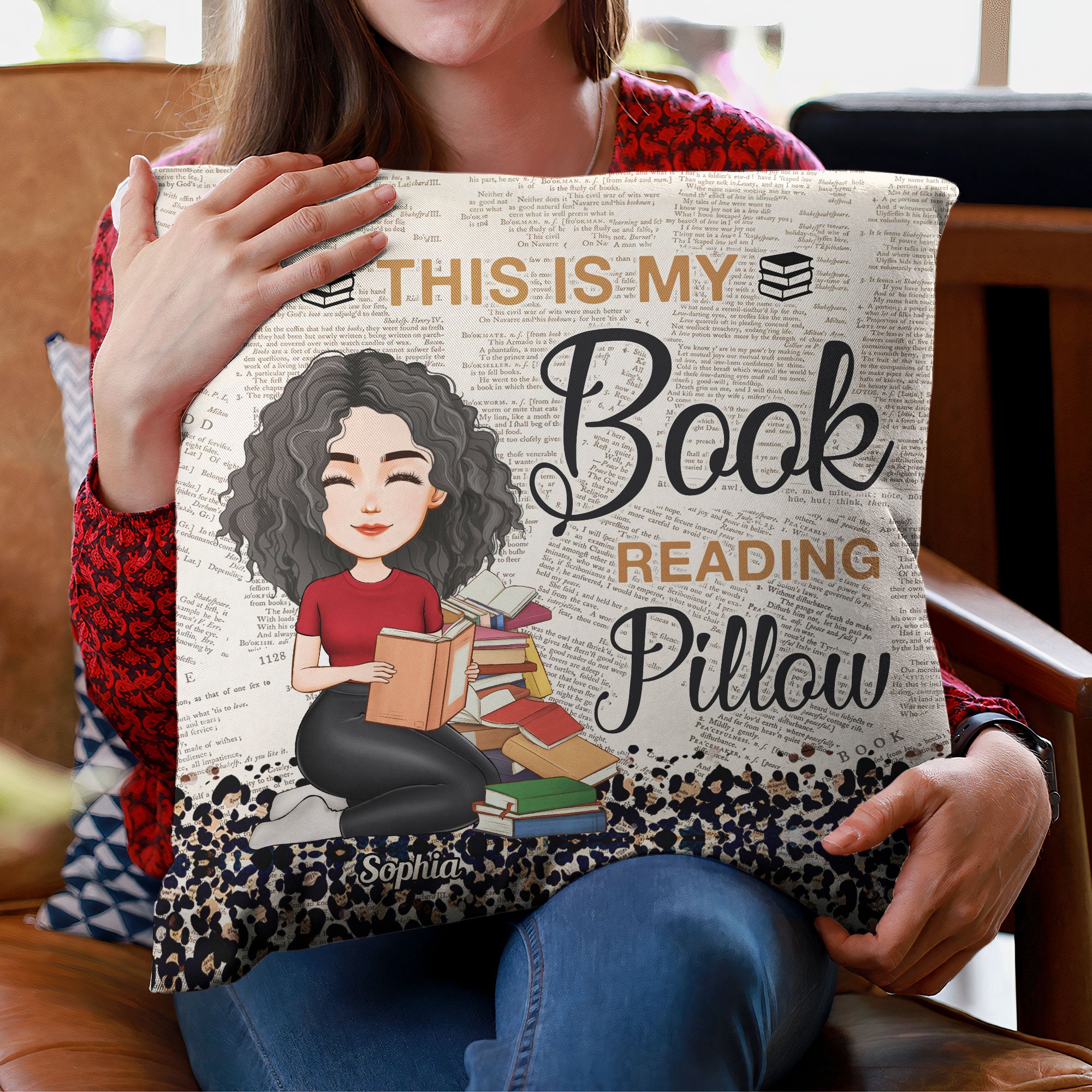 This Is My Book Reading Pillow – Personalized Pillow – Birthday Christmas Gift For Book Lovers, Gift For Besties, Sister - Image 3