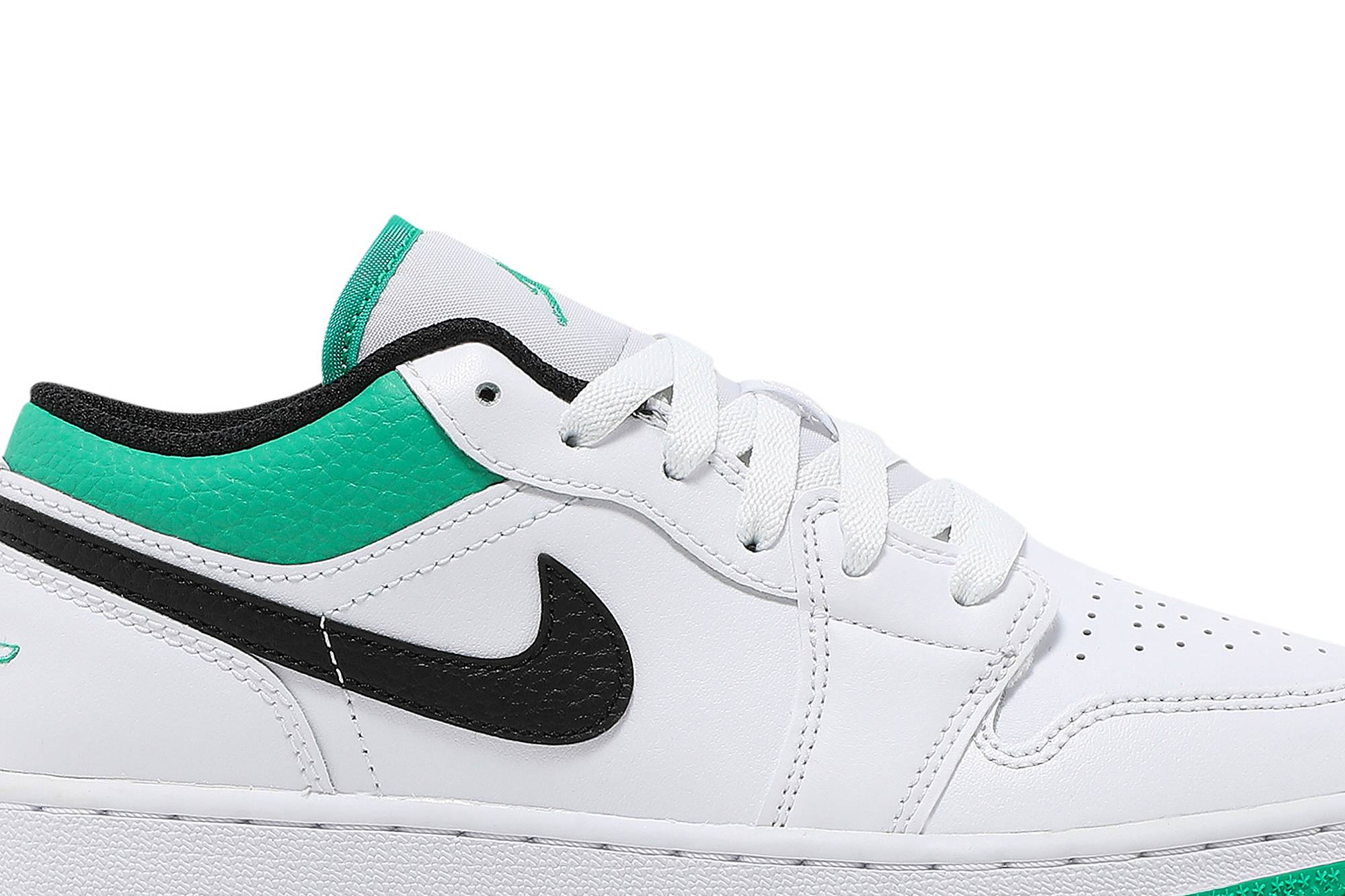 ( Grade School ) Air Jordan 1 Low ‘White Lucky Green’ 553560-129 - Image 9