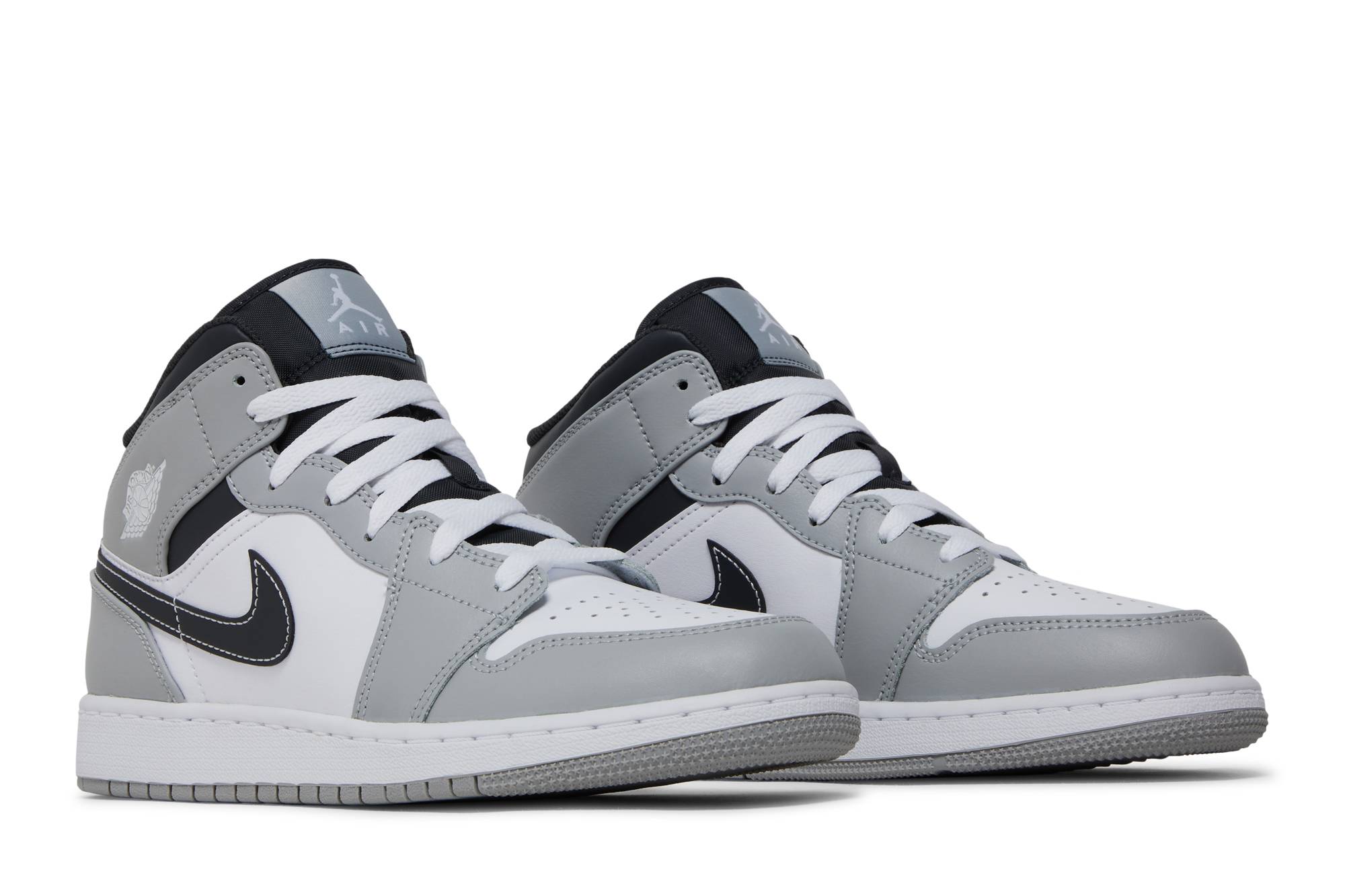 ( Grade School ) Air Jordan 1 Mid Greyscale 554725-078 - Image 15