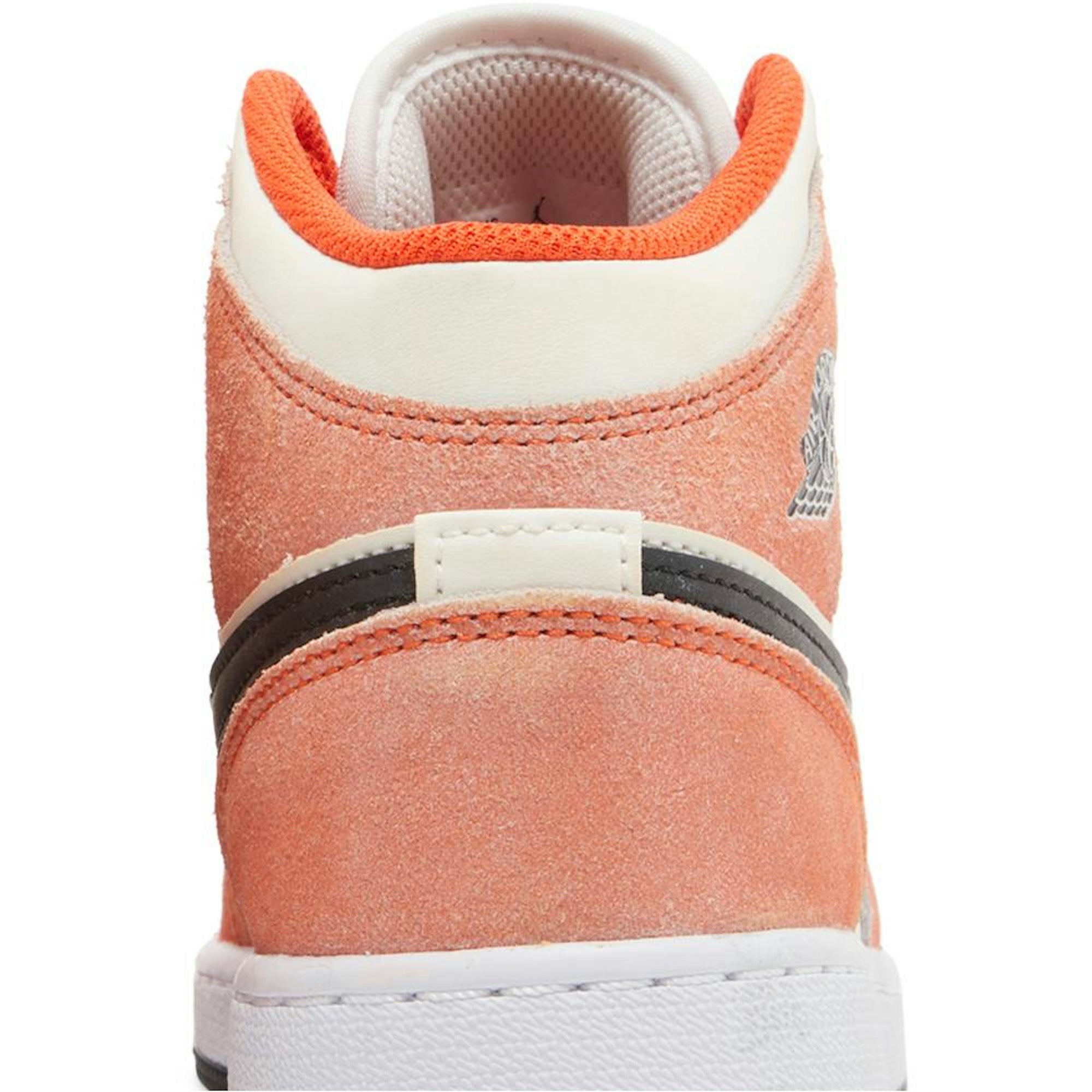 ( Grade School ) Air Jordan 1 Mid Orange Suede DV1336-800 - Image 7