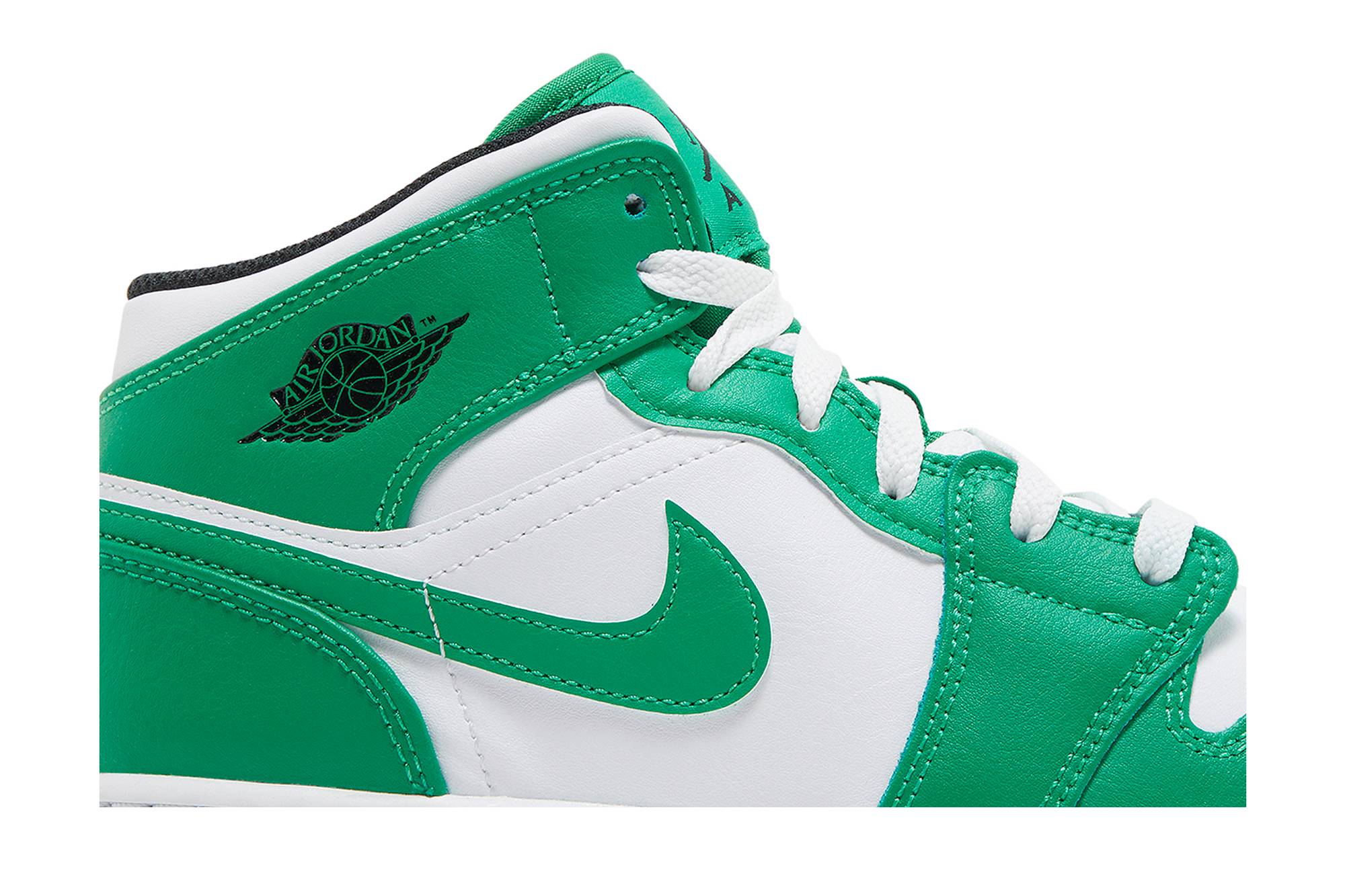 ( Grade School ) Air Jordan 1 Mid Lucky Green DQ8423-301 - Image 2