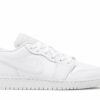 ( Grade School ) Air Jordan 1 Low Triple White 553560-130