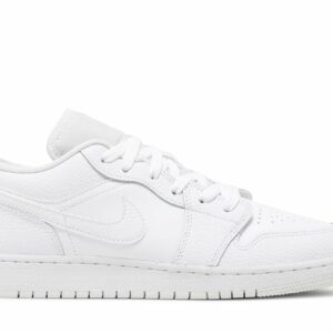 ( Grade School ) Air Jordan 1 Low Triple White 553560-130