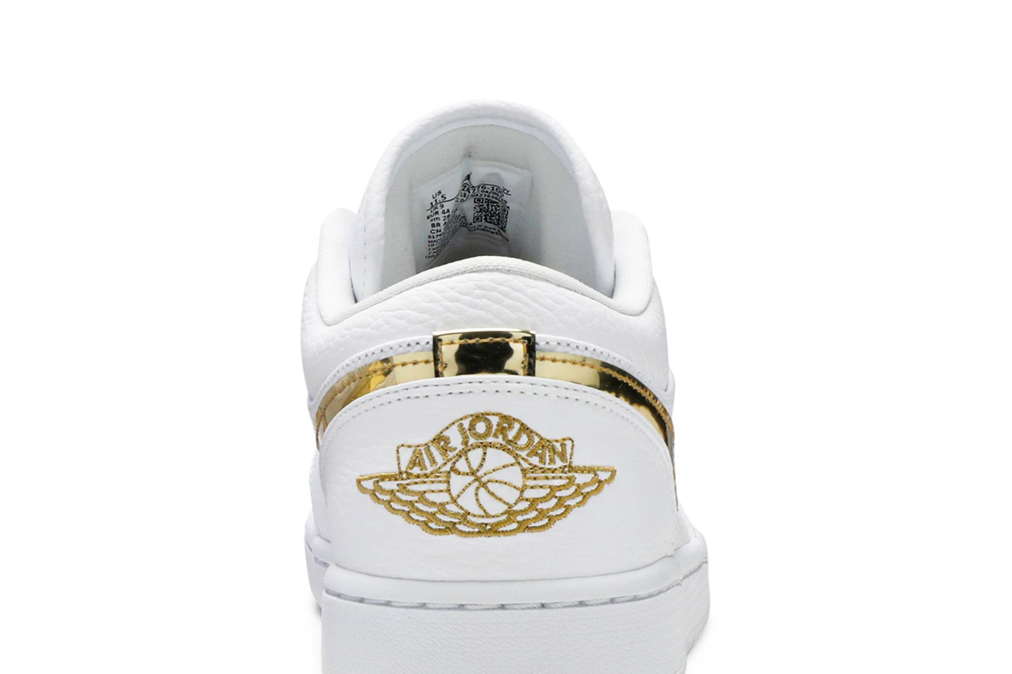 ( Women ) Air Jordan 1 Retro Low White Metallic Gold CZ4776-100 - Image 7