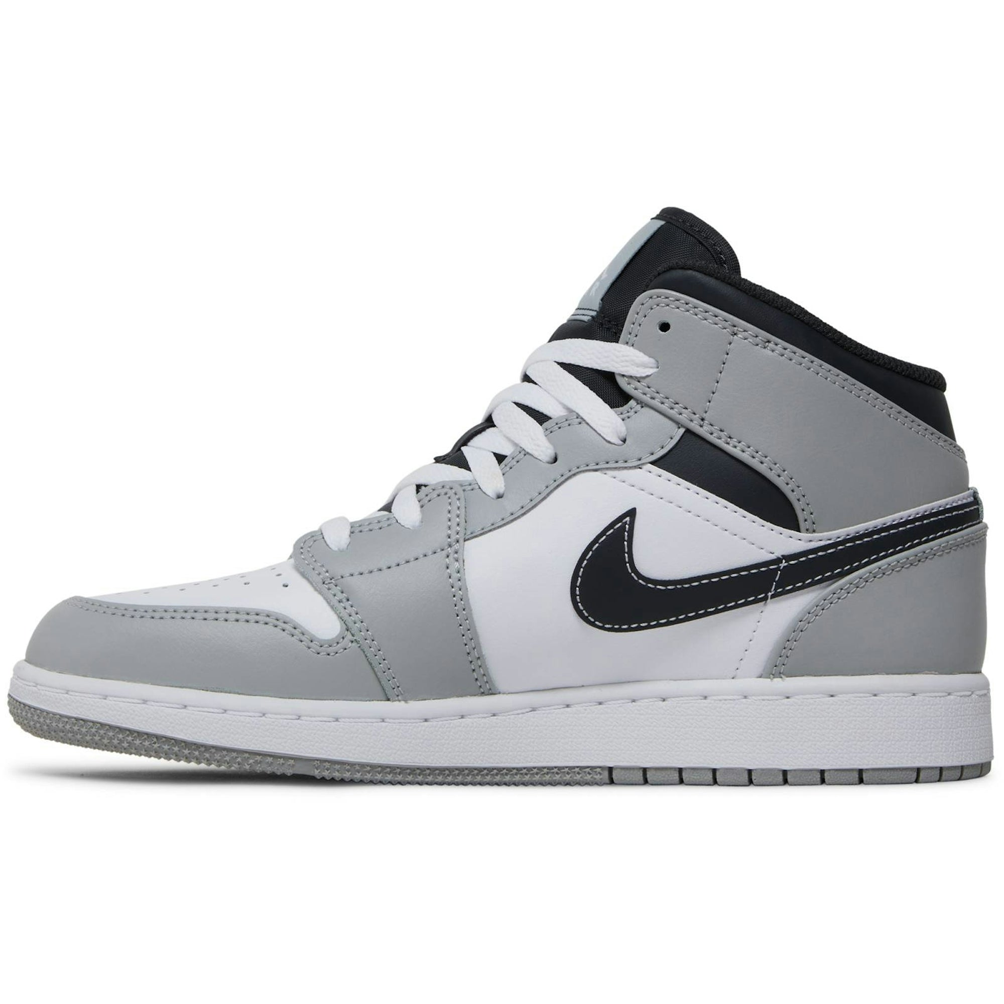 ( Grade School ) Air Jordan 1 Mid Greyscale 554725-078 - Image 3