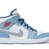 Air Jordan 1 Mid ‘French Blue Fire Red’ DN3706-401