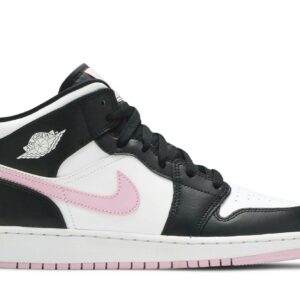 ( Grade School ) Air Jordan 1 Mid White Light Arctic Pink 555112-103