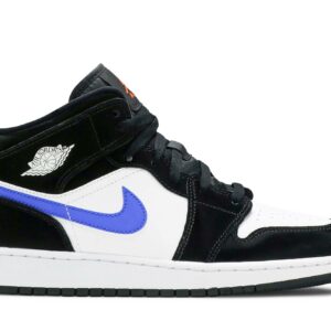 ( Grade School ) Air Jordan 1 Mid ‘Black Racer Blue’ 554725-084