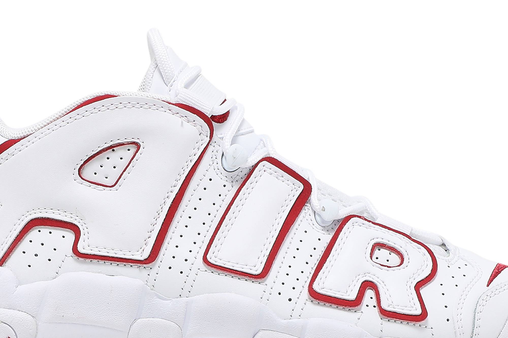 ( Grade School ) Nike Air More Uptempo 2021 White Varsity Red DJ5988-100 - Image 2