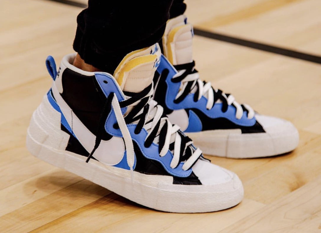 Sacai X Nike Blazer Mid Black Blue - Image 3