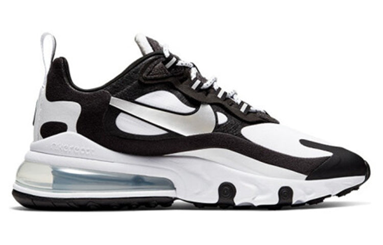 ( Women ) Nike Air Max 270 React White Metallic Silver CQ4805-101 - Image 2