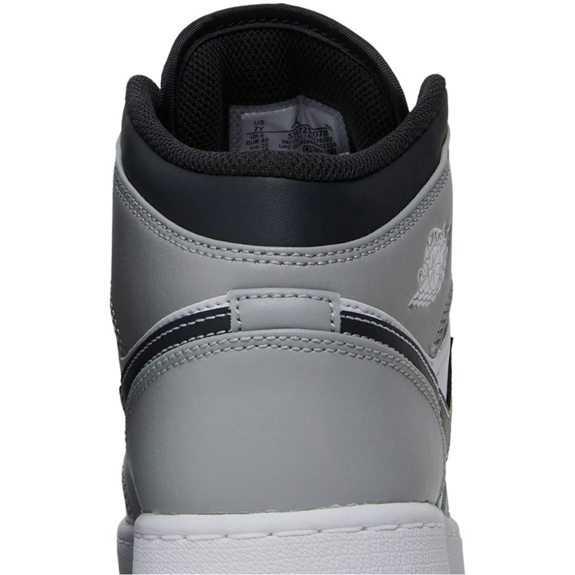 ( Grade School ) Air Jordan 1 Mid Greyscale 554725-078 - Image 7