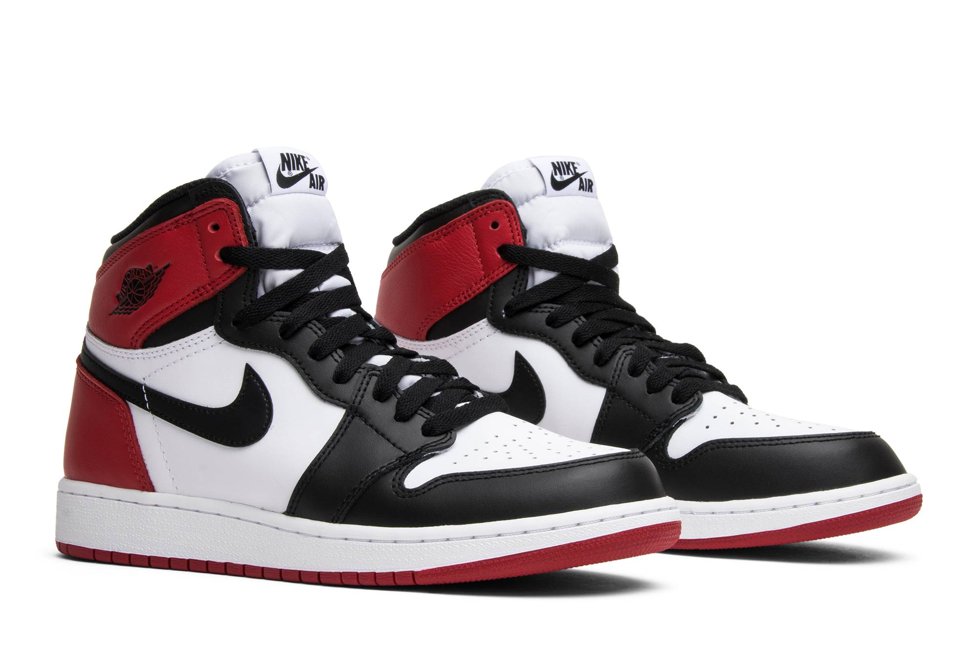 ( Grade School ) Air Jordan 1 Retro BG Black Toe 2016 575441-125 - Image 8
