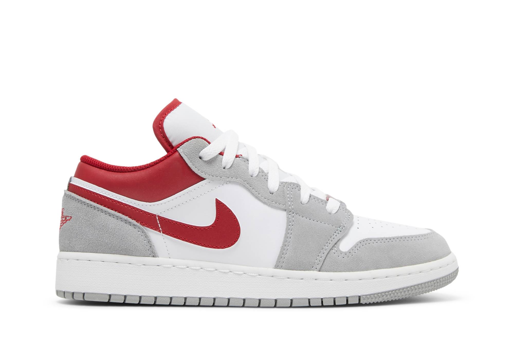 ( Grade School ) Air Jordan 1 Low SE ‘Light Smoke Grey Gym Red’ DM0589-016