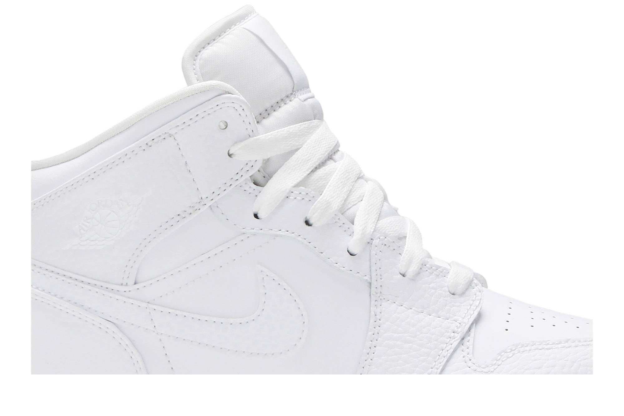 ( Grade School ) Air Jordan 1 Mid ‘Triple White’ 554725-130 - Image 2