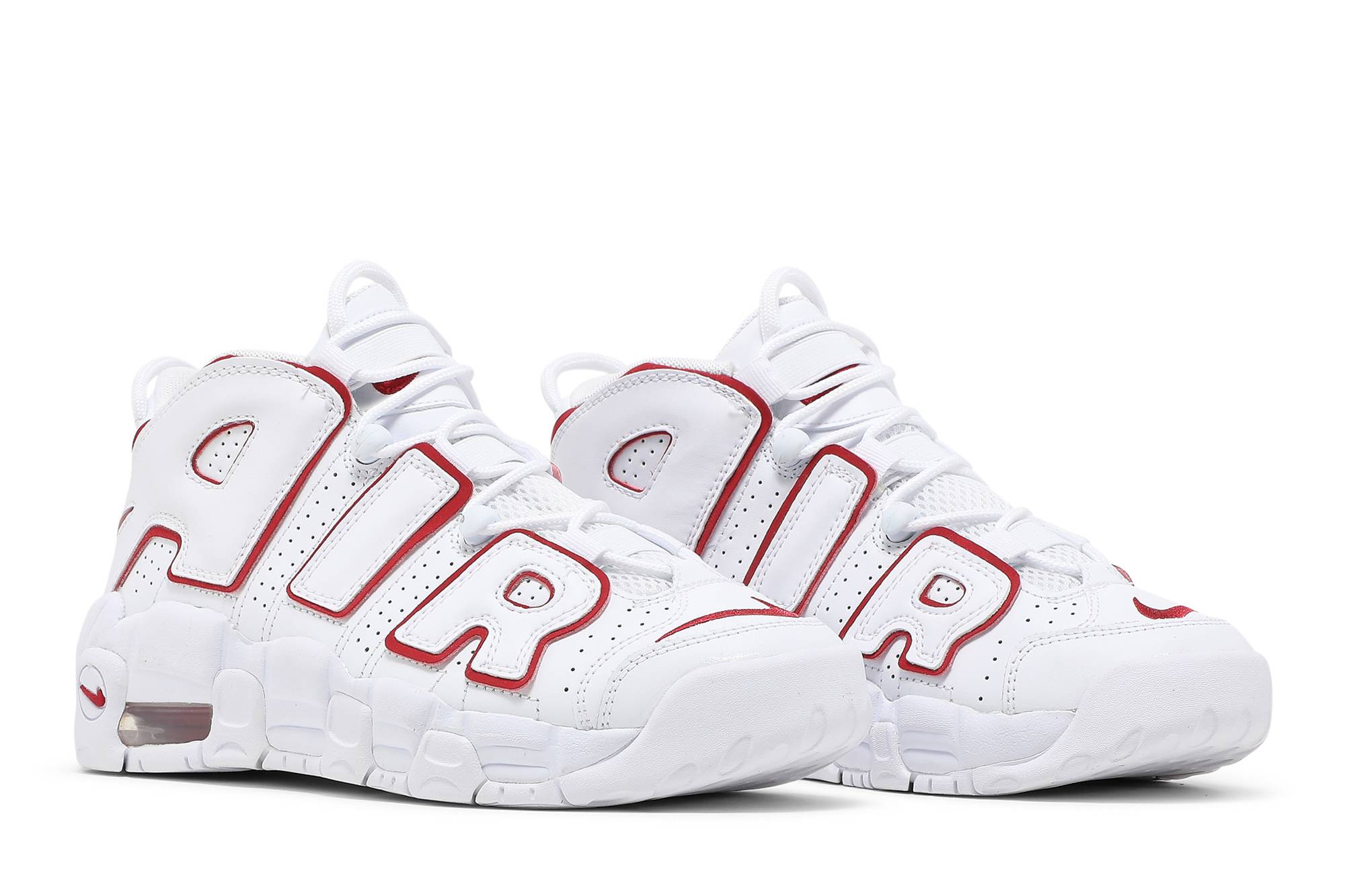 ( Grade School ) Nike Air More Uptempo 2021 White Varsity Red DJ5988-100 - Image 8