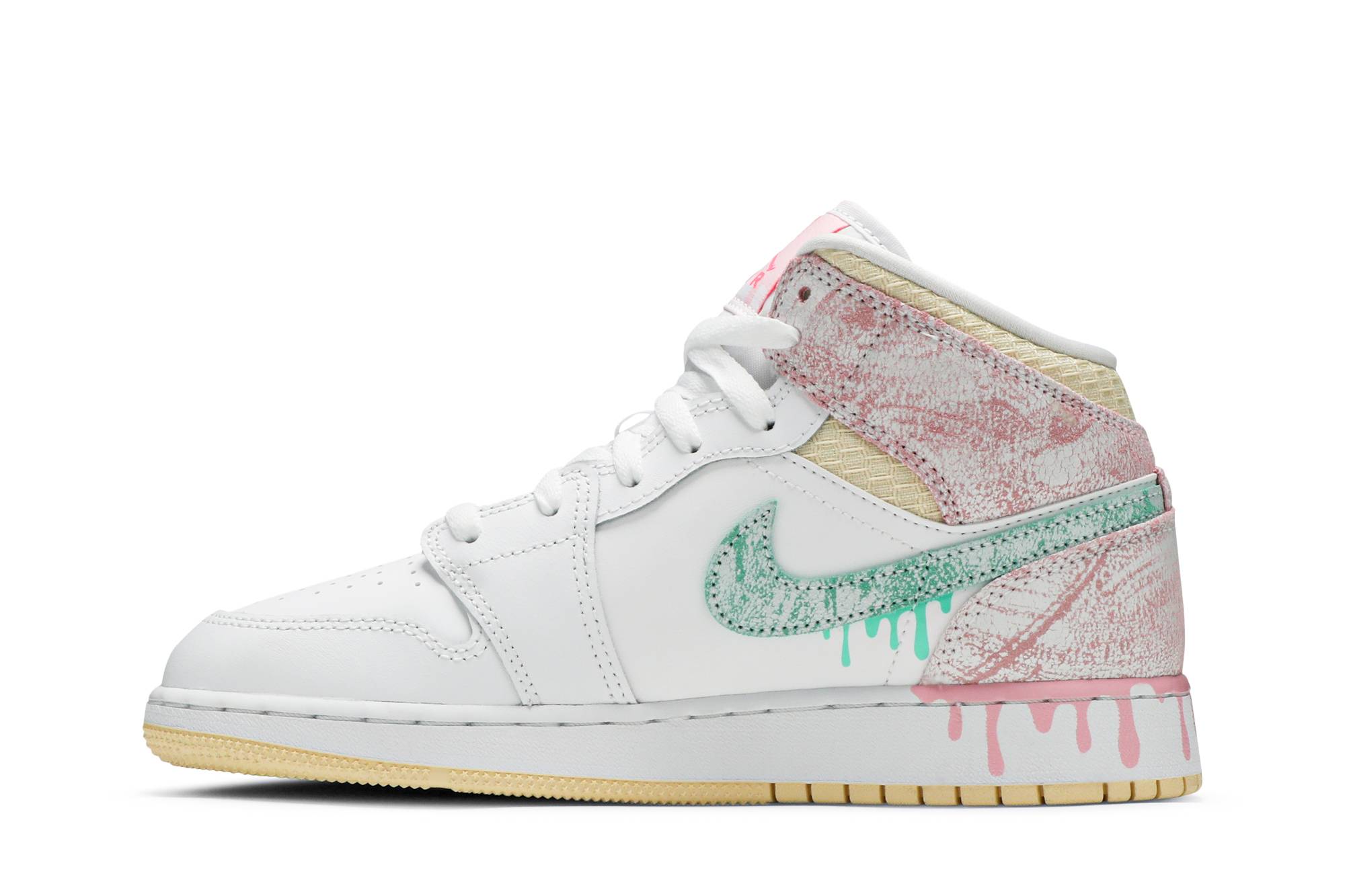 ( Grade School ) Air Jordan 1 Mid SE ‘Ice Cream’ DD1666-100 - Image 3