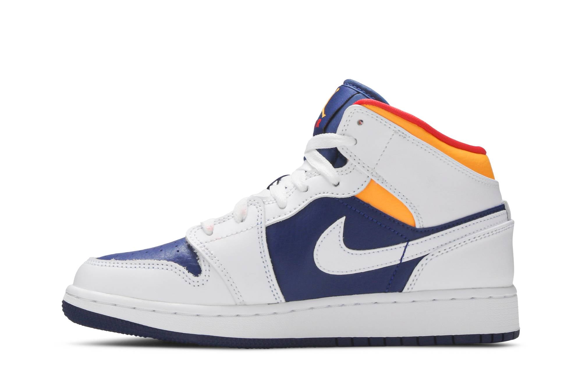 ( Grade School ) Air Jordan 1 Mid ‘White Deep Royal Blue’ 554725-131 - Image 10