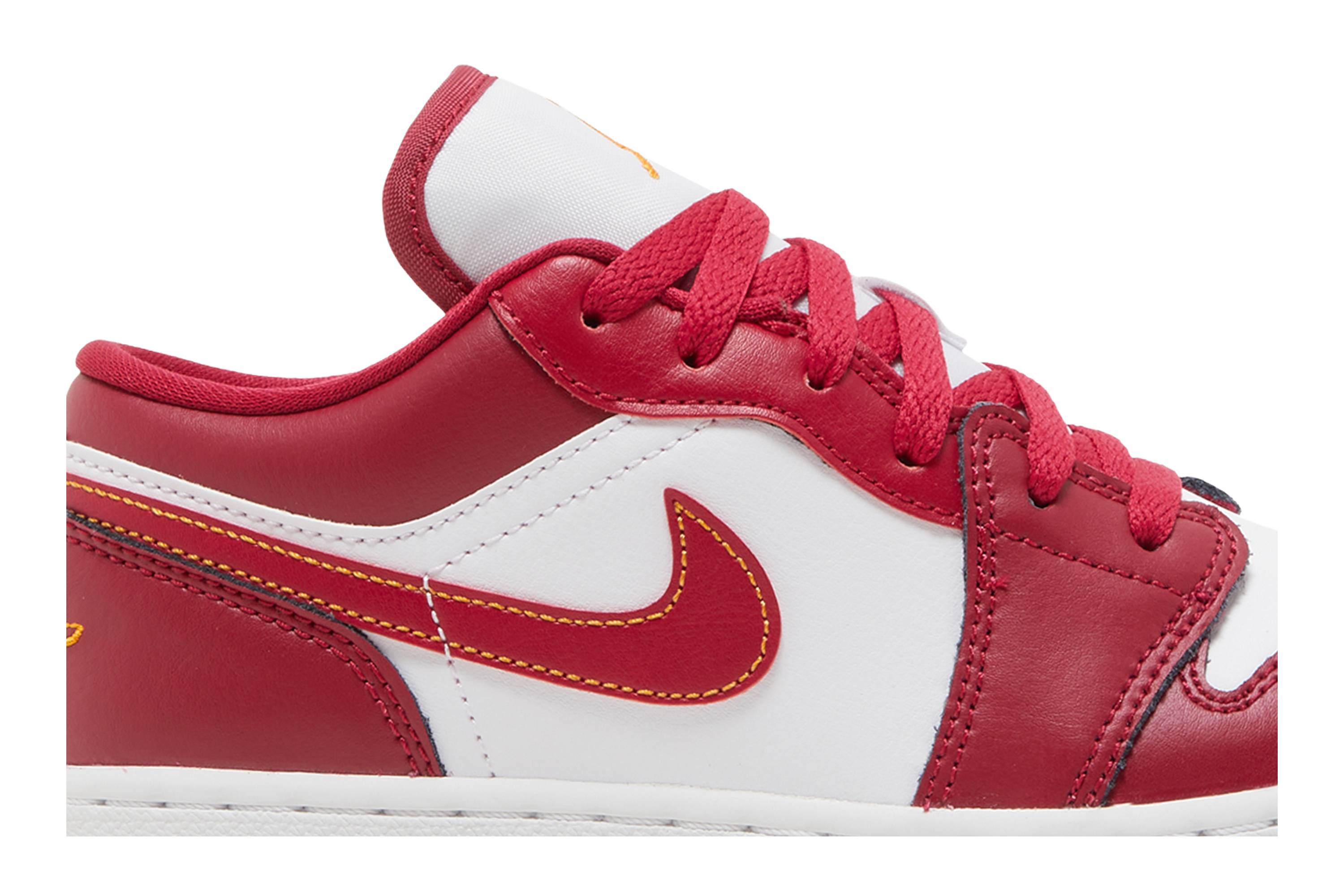 ( Grade School ) Air Jordan 1 Low Cardinal Red 553560-607 - Image 9