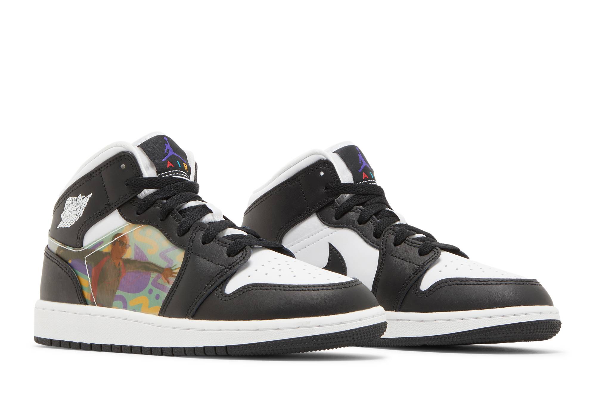 ( Grade School ) Air Jordan 1 Mid Hologram DR9495-001 - Image 8