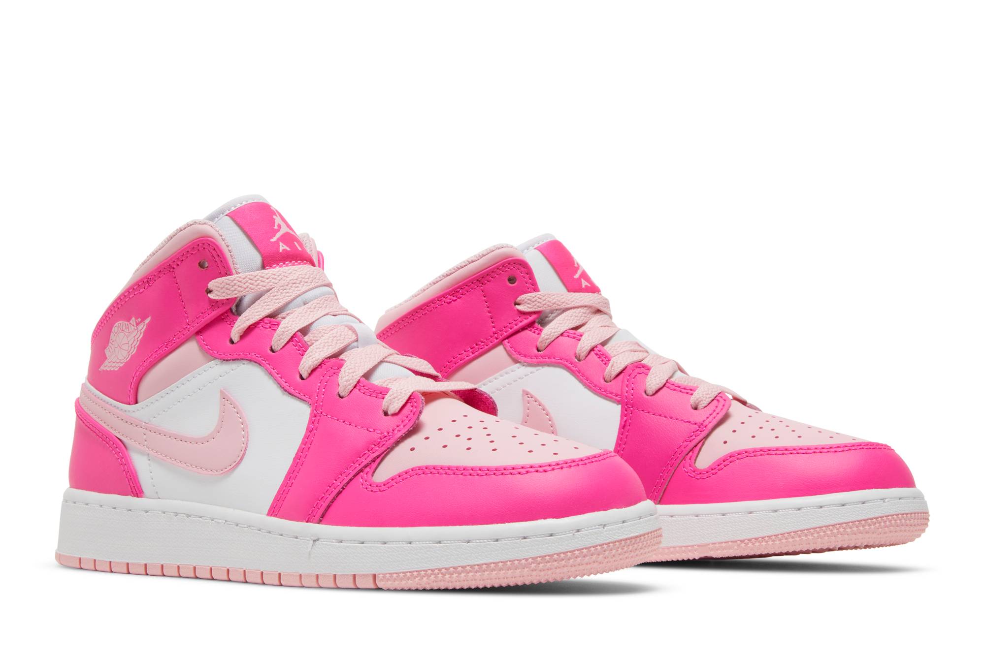 ( Grade School ) Air Jordan 1 Mid Medium Soft Pink FD8780-116 - Image 8