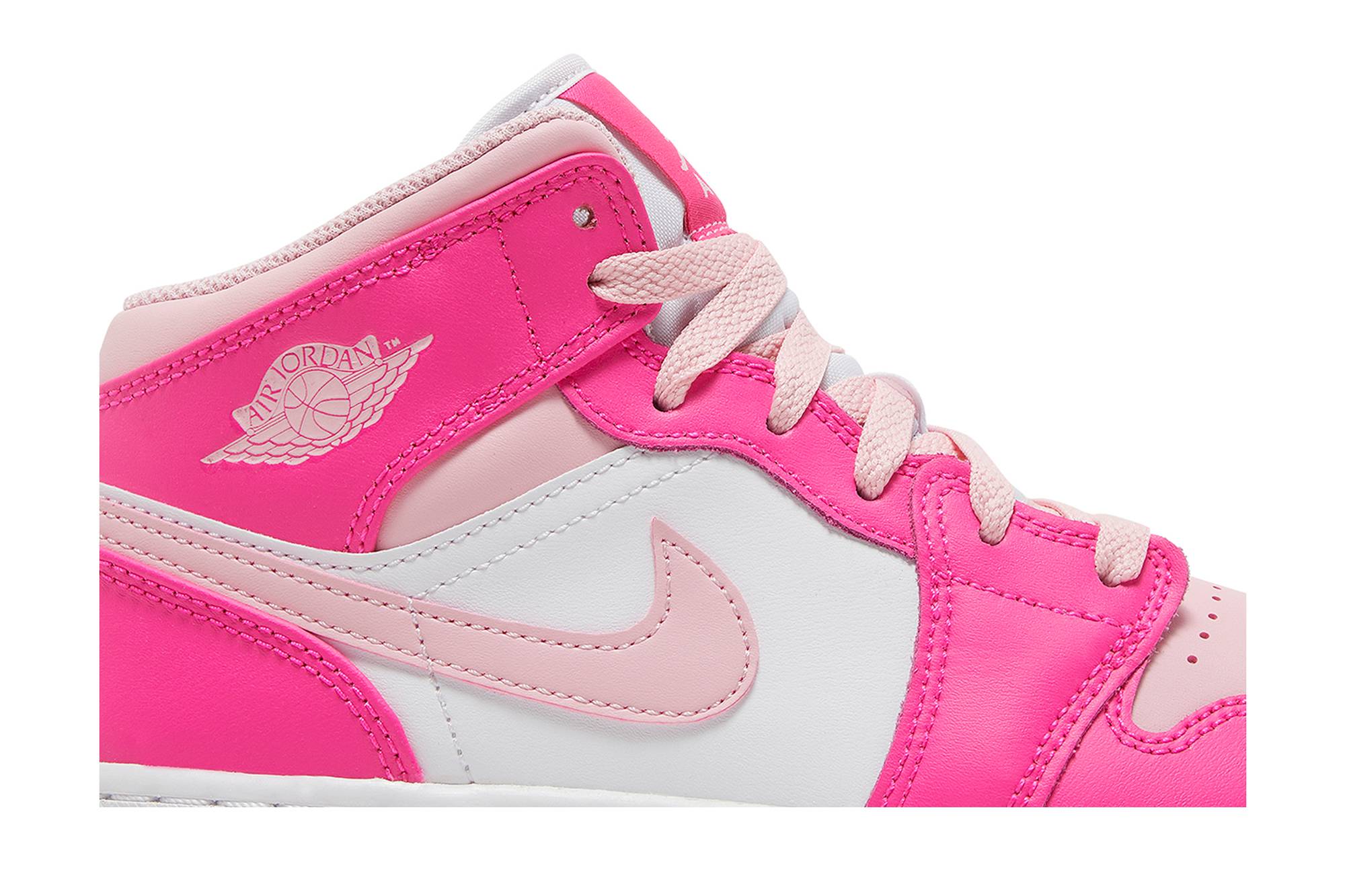 ( Grade School ) Air Jordan 1 Mid Medium Soft Pink FD8780-116 - Image 2