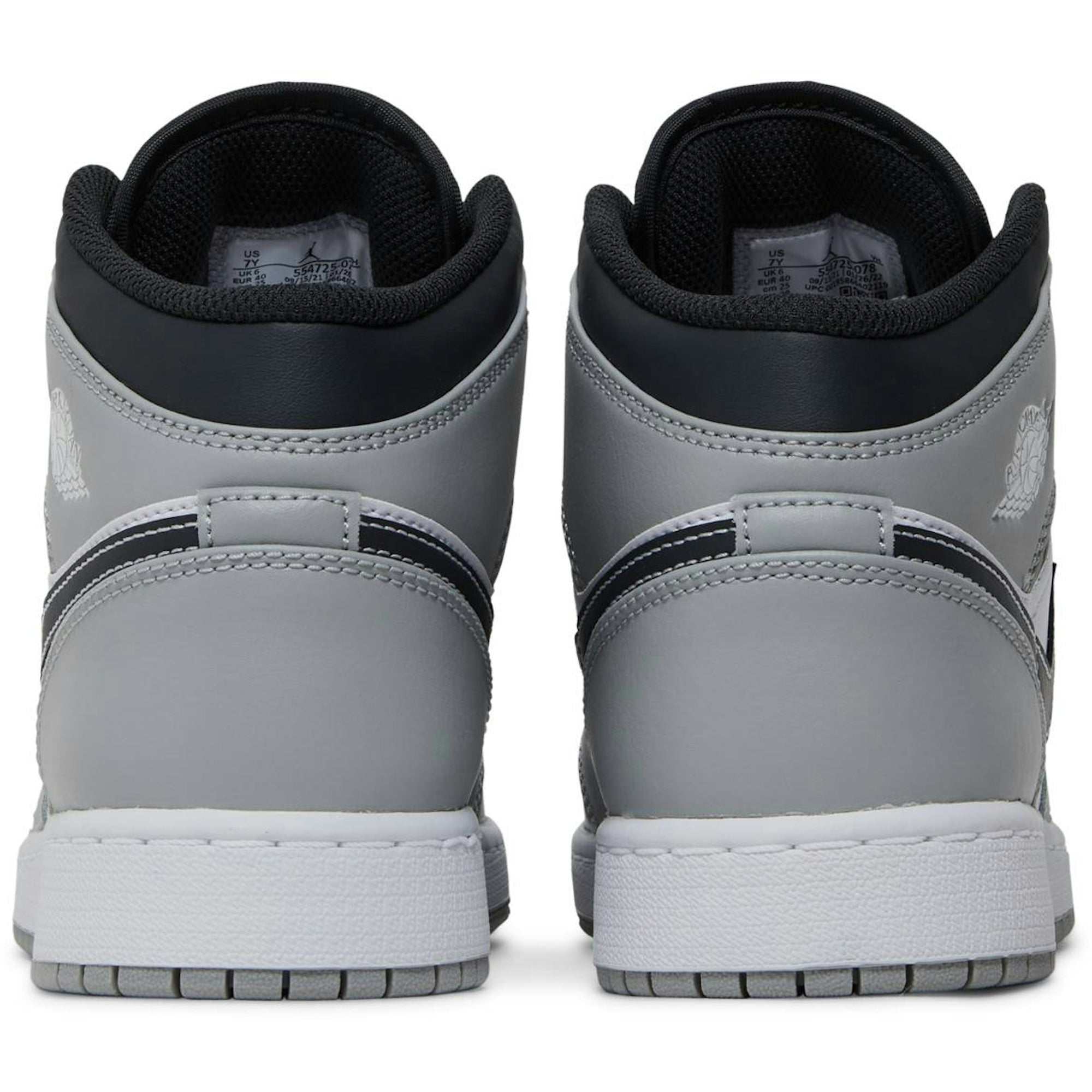 ( Grade School ) Air Jordan 1 Mid Greyscale 554725-078 - Image 6
