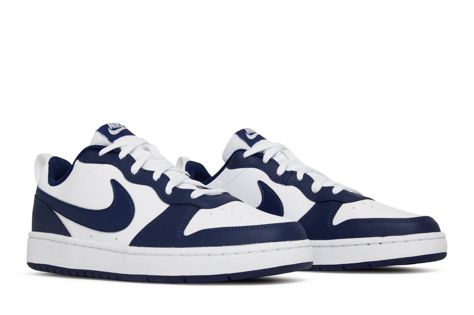 ( Grade School ) Nike Court Borough Low 2 ‘White Blue Void’ BQ5448-107 - Image 8