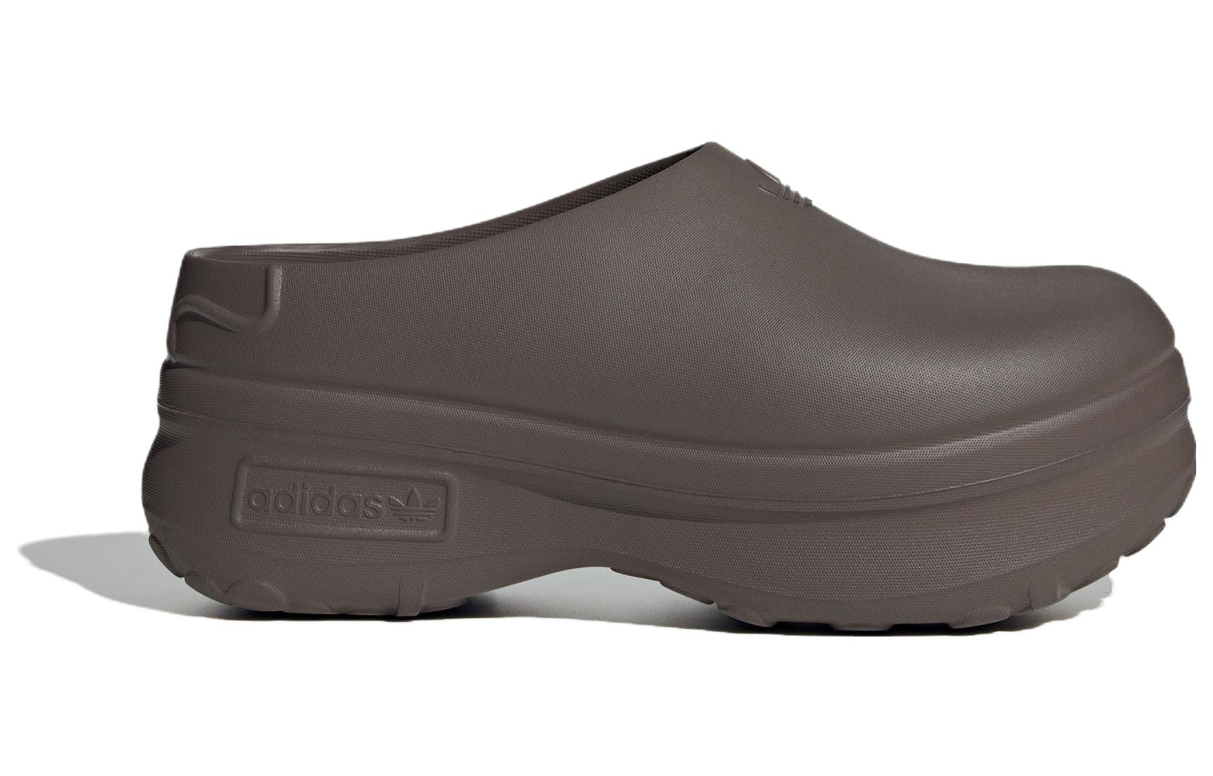 ( Women ) Adidas Originals Adilette Clog Plush Brown IH3360 - Image 2