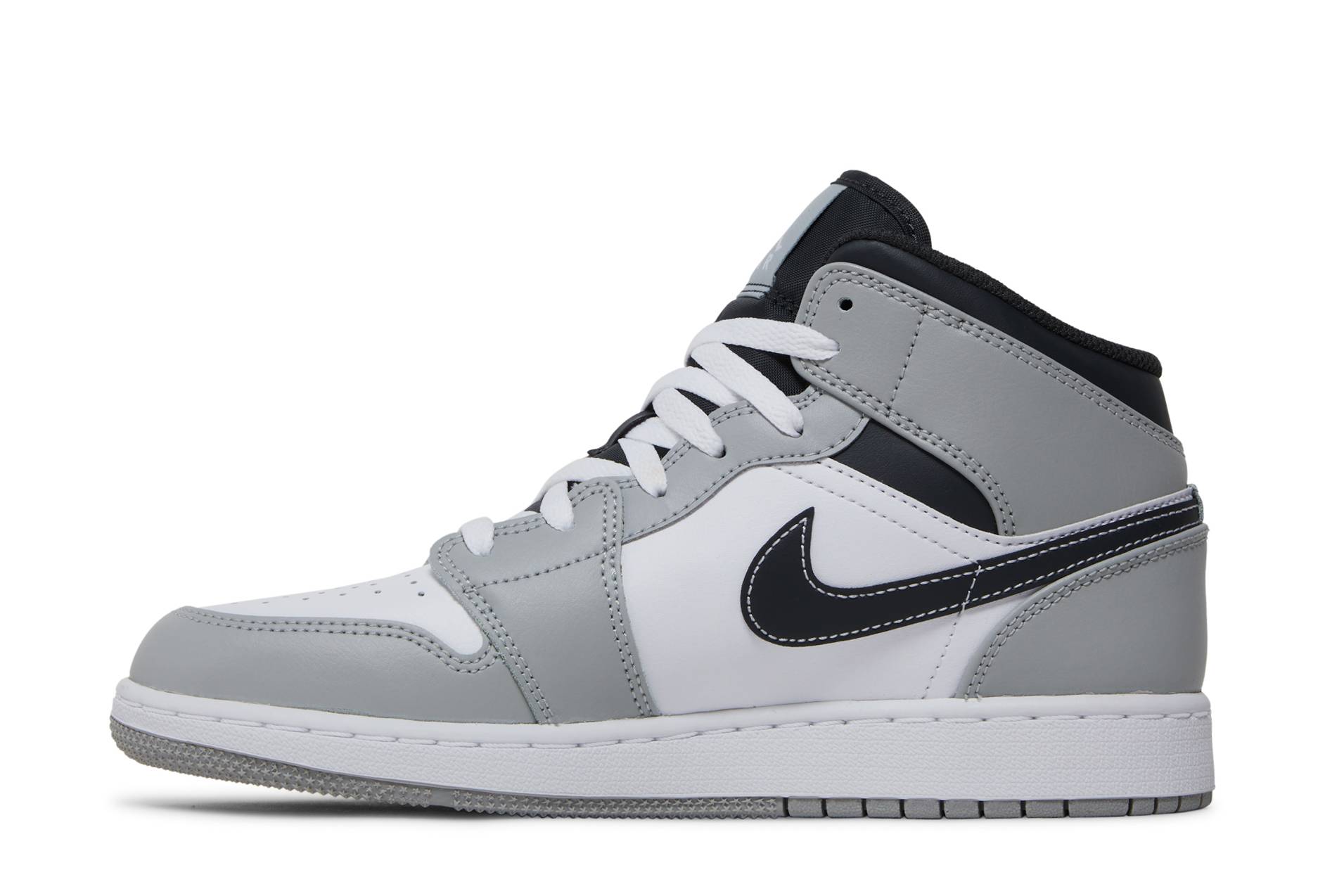 ( Grade School ) Air Jordan 1 Mid Greyscale 554725-078 - Image 10