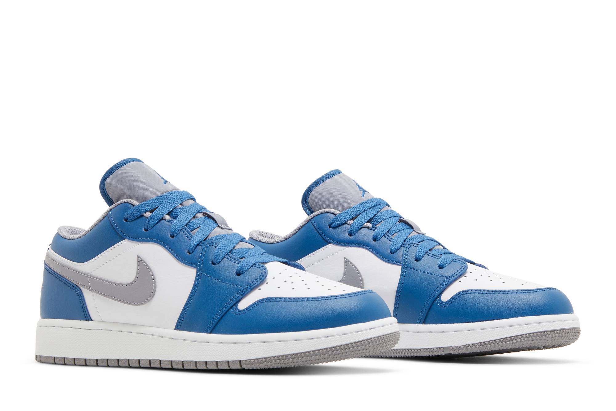 ( Grade School ) Air Jordan 1 Low ‘True Blue Cement’ 553560-412 - Image 15