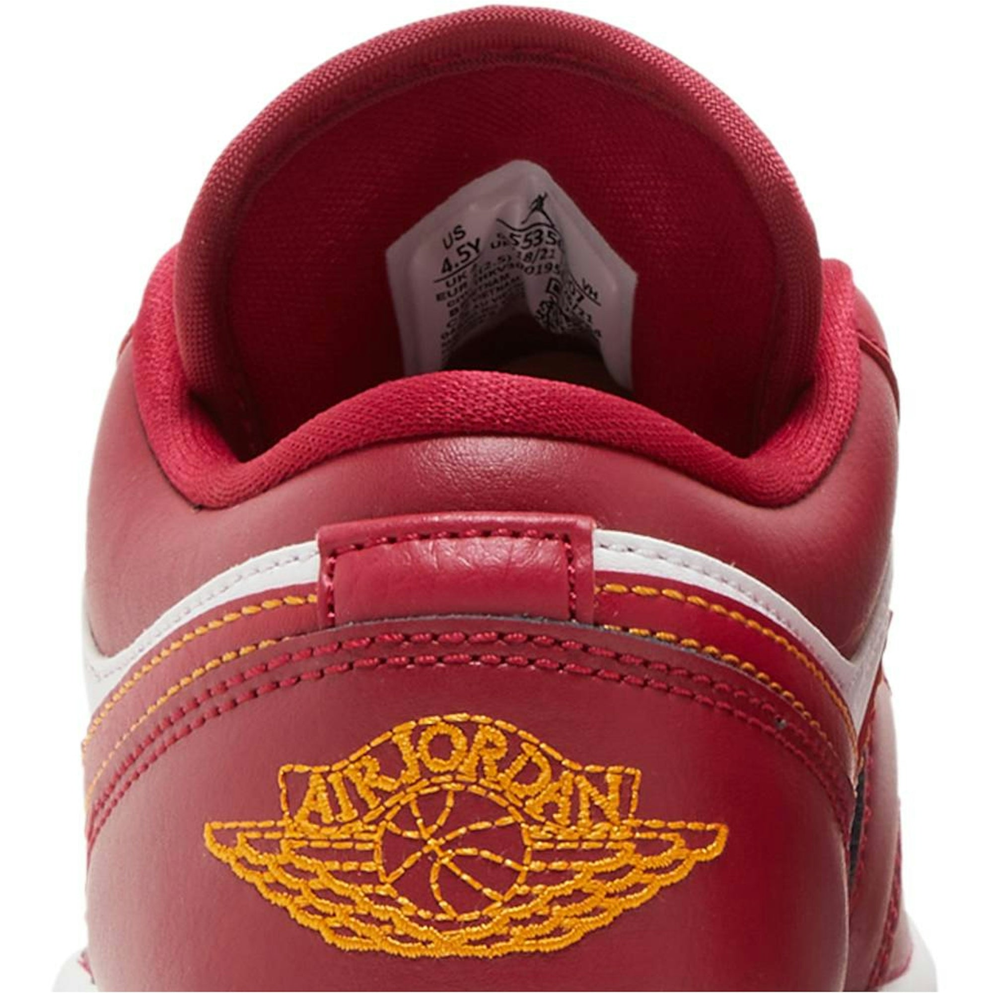 ( Grade School ) Air Jordan 1 Low Cardinal Red 553560-607 - Image 7