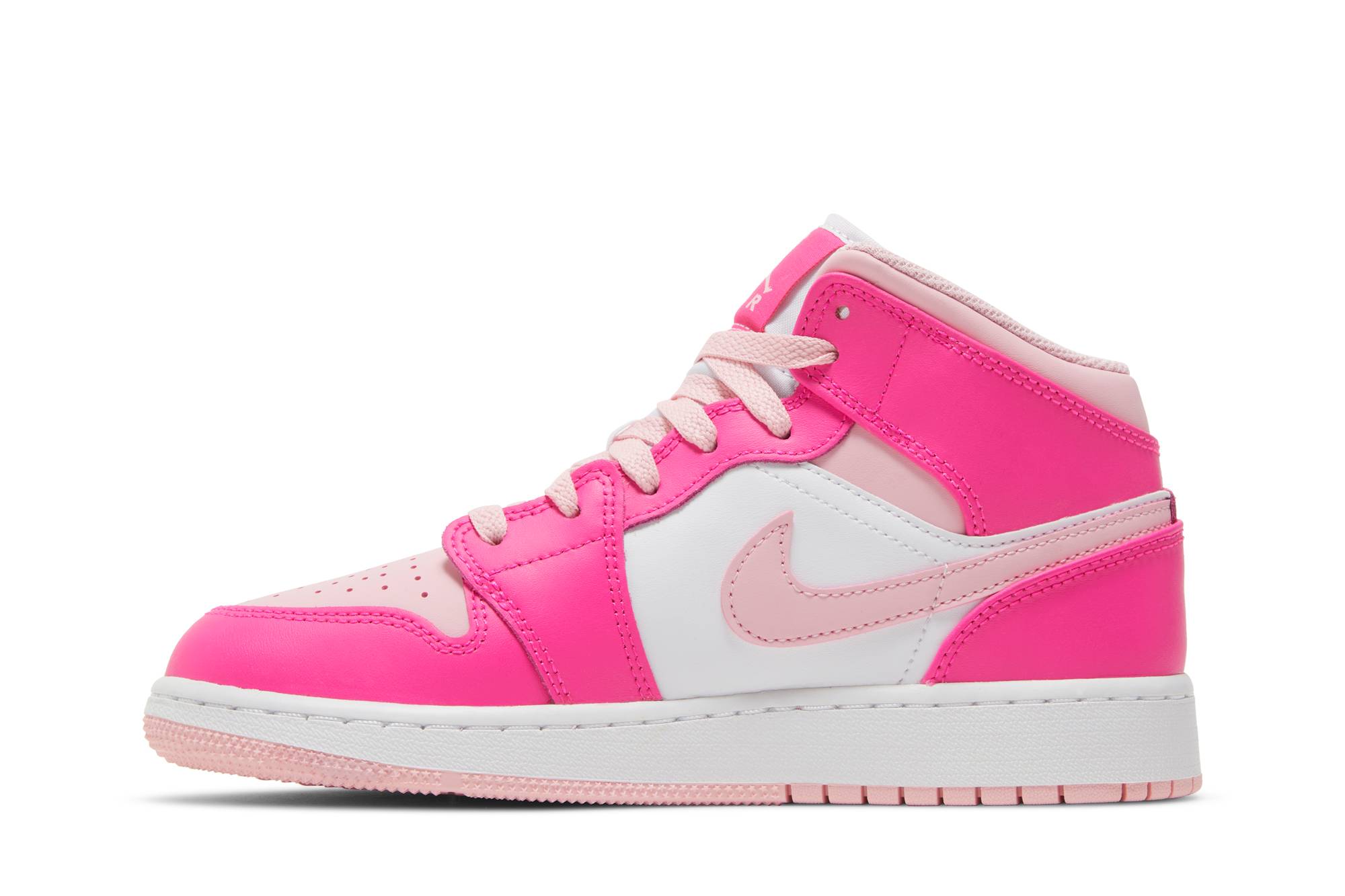 ( Grade School ) Air Jordan 1 Mid Medium Soft Pink FD8780-116 - Image 3