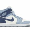 ( Women ) Air Jordan 1 Mid ‘Sail Diffused Blue’ BQ6472-140