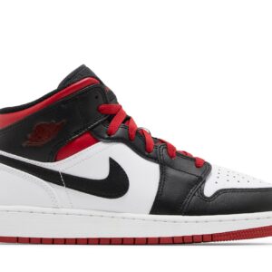 ( Grade School ) Air Jordan 1 Mid Gym Red Black Toe DQ8423-106