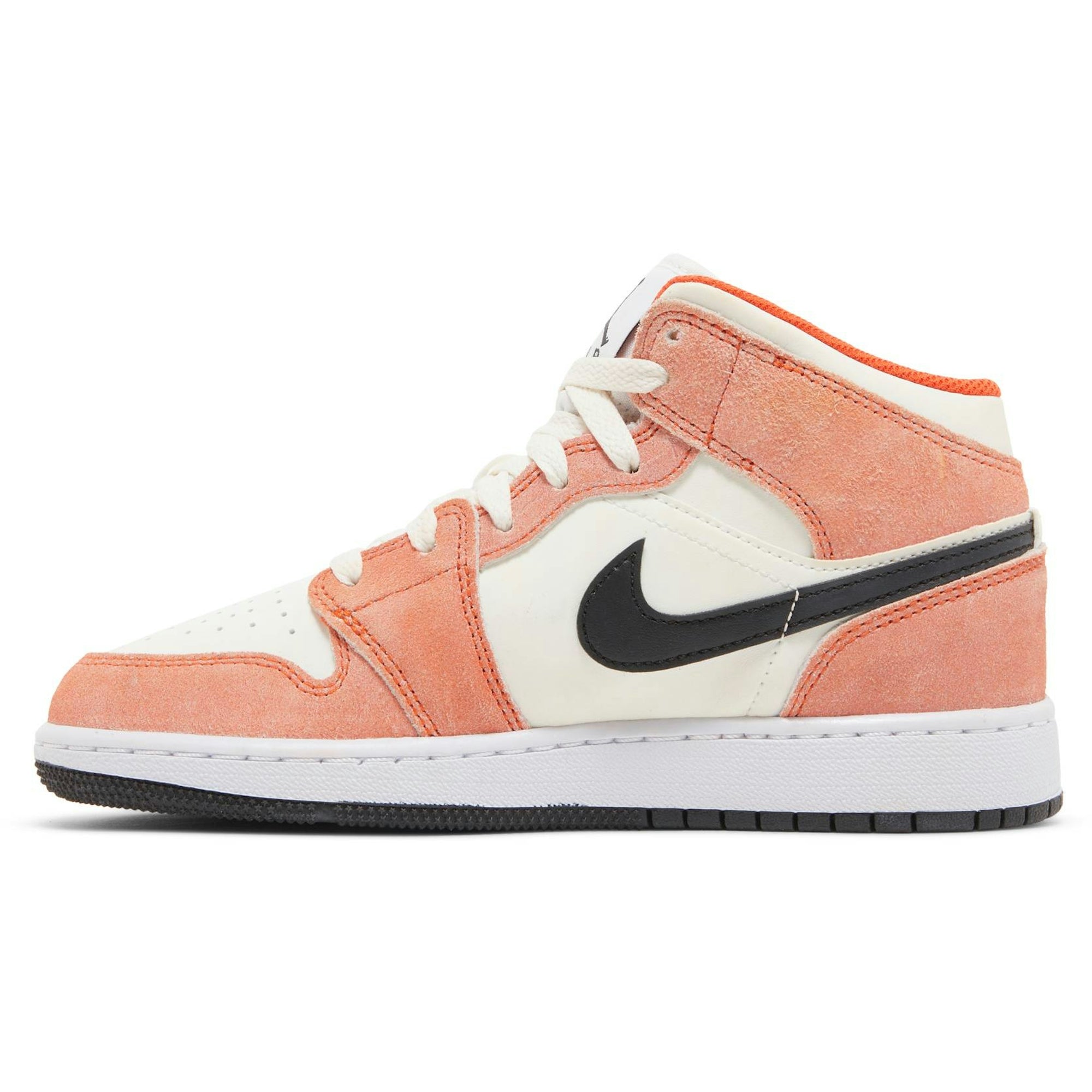 ( Grade School ) Air Jordan 1 Mid Orange Suede DV1336-800 - Image 3