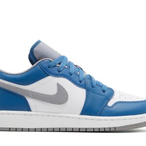 ( Grade School ) Air Jordan 1 Low ‘True Blue Cement’ 553560-412