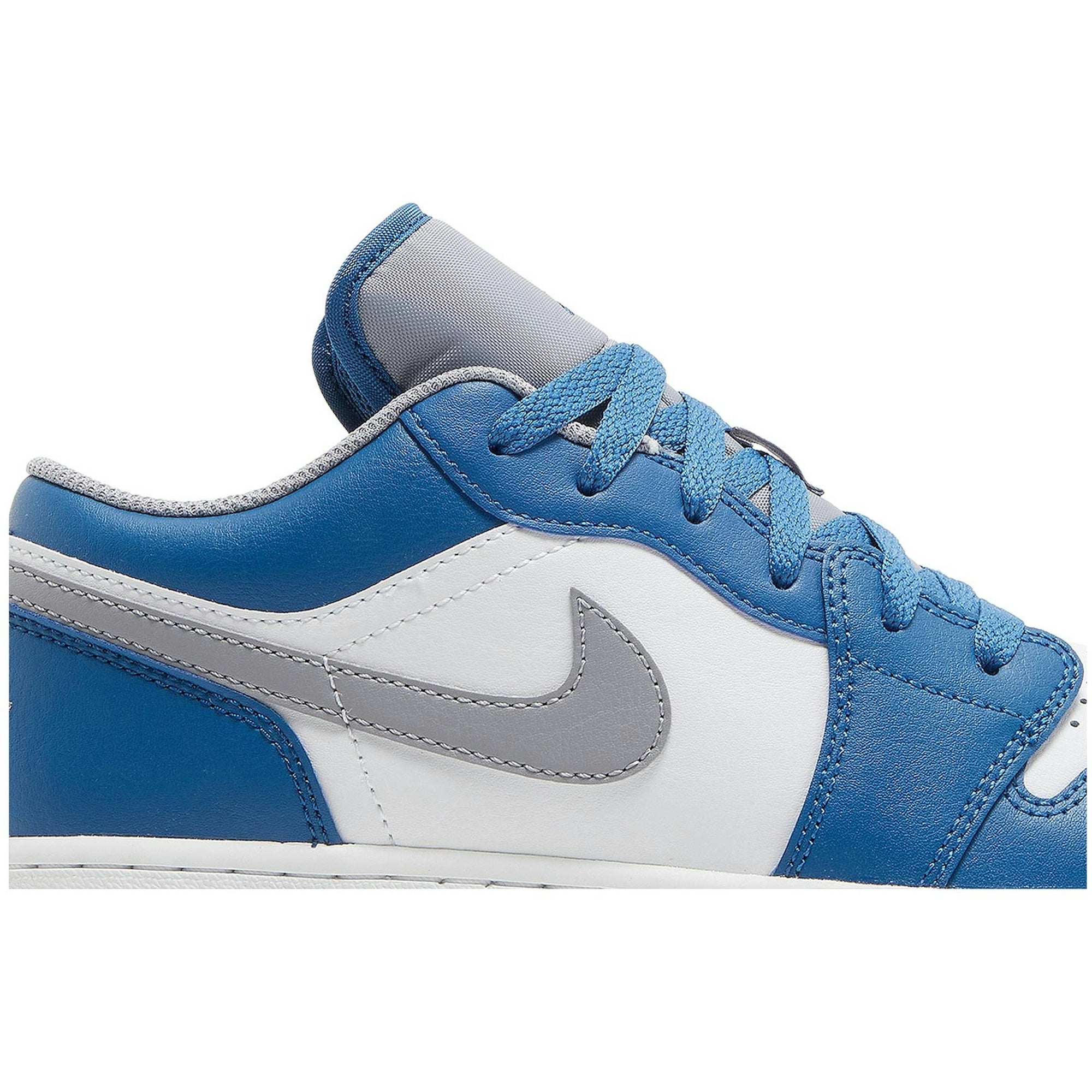 ( Grade School ) Air Jordan 1 Low ‘True Blue Cement’ 553560-412 - Image 2