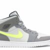 Air Jordan 1 Mid ‘Gunsmoke Volt’ Unfading Sneaker
