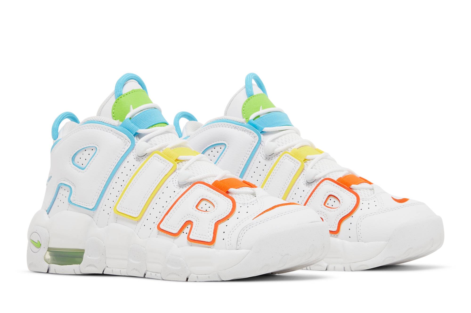 ( Grade School ) Nike Air More Uptempo White Rainbow FJ4624-100 - Image 8
