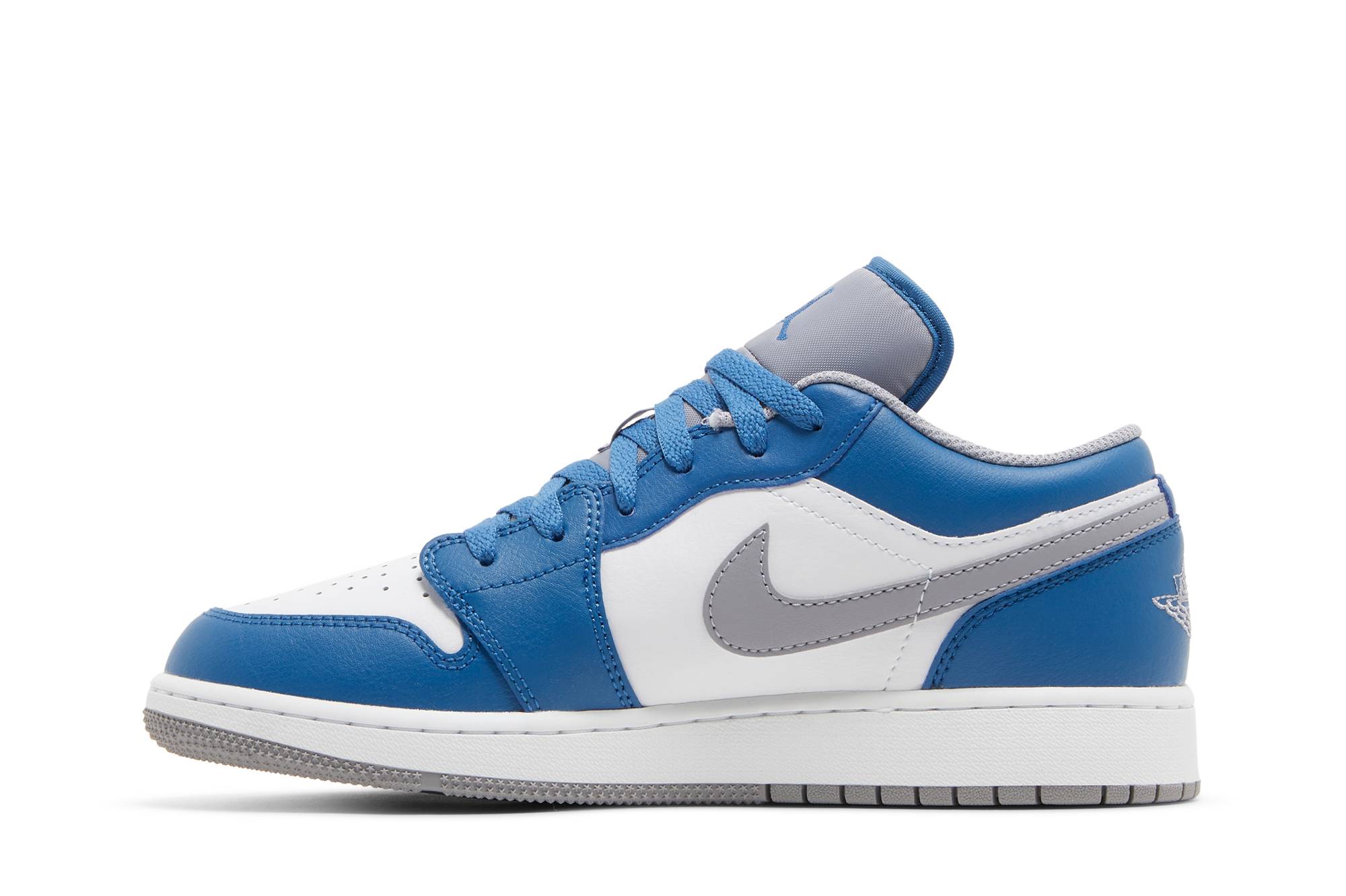( Grade School ) Air Jordan 1 Low ‘True Blue Cement’ 553560-412 - Image 10